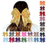 OverDose Boutique Pinze per capelli, fermagli per capelli, mollette per capelli grandi, con tessuto per banchetti, scuole, matrimoni, appuntamenti per capelli per donne e (Orange, One Size)