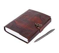 OVERDOSE Colosseum Diario in pelle marrone - Diario fatto a mano Rilegato in pelle per uomini e donne | Album da disegno | Diario del taccuino - 6 x 8 pollici | 15 x 20 cm | A5