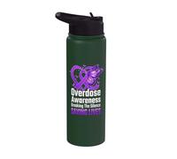Overdose Consapevolezza Rompere il silenzio Salvare vite Stainless Steel Insulated Water Bottle