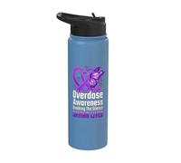 Overdose Consapevolezza Rompere il silenzio Salvare vite Stainless Steel Insulated Water Bottle