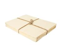 OVERDOSE Deckle Edge Paper - Confezione da 50 - Fogli bianchi fatti a mano giallo chiaro - dipinti, disegni, lettere, cancelleria, spessore 200 g/m², dimensioni 15,2 x 10,2 cm