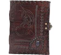 OVERDOSE Dragon With Stone Embossed Leather Journal - Diario Di Pietra Antico Fatto A Mano Per Studenti Diario Sketchbook Drawing Journal Notebook - 6 X 8 Pollici | 15 X 20 Cm | A5
