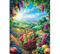 Overflowing Fruit Basket in A Garden Rompicapo 300 Pezzi Michelangelo Per Adulti Science Fiction Magical Dream Cartone Spesso Cappella Sistina Per Collezione Artistica Edizione Esclusiva Con Colla in