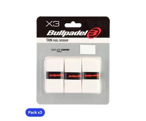 Overgrip Bullpadel GB1603 Sottile Bianco (Pacchetto x3) One Size