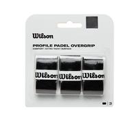 Wilson Profile OVERGRIP, Impugnatura da Padel Unisex-Adult, Black, 3 Pack
