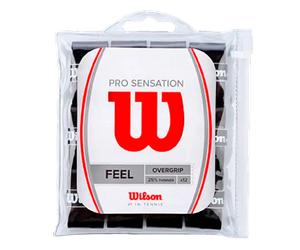 Overgrip Wilson Pro Sensazione liscia Nero (Pacchetto x12)