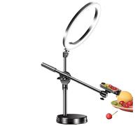 Overhead Video Kit - Ring Light, Camera Mount Treppiede | Interfaccia Universaal 1/4, illuminazione LED regolabile per Live Streaming, insegnamento onlinee, creazione di contenuti, fotografia e
