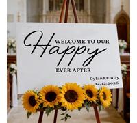 OVERHYPZ Insegna Personalizzata for Il Matrimonio di Mr E Mrs, Decalcomania for Specchio con Nome Personalizzato, Adesivo in Vinile Stacca E Incolla for Reception, Specchio for Selfie, Decorazione(L)