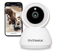 Overmax Camspot 3.7 WiFi Telecamera di Sorveglianza da Interno Girevole Visibilità al Buio Risoluzione Full HD MicroSD Sensore di Movimento e Tracciamento Alarme Microfono e Altoparlante App Mobili