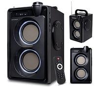 Overmax Soundbeat Altoparlante Bluetooth Cassa Portatile Bluetooth Suono Stereo 20W con Radio FM USB MicroSD AUX Jack 3,5mm Bassi Potentei Display LED Telecomando Batteria Fino 8 Ore