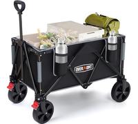 Overmont Carrelli pieghevoli da 150 l, grande capacità, pieghevole, per generi alimentari, campeggio, giardinaggio, sport, viaggi, carico 150 kg