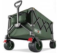 Overmont Carrello da Giardino Pieghevole con Ruote - Carrello da Spiaggia per Tu