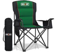 OVERMONT Sedia da Campeggio Pieghevole - Portatile Extra Grande di Schienale Completo Sedia da Pesca con Borsa Termica e Portabicchieri - per Giardino Spiaggia Picnic - Carico 204 kg