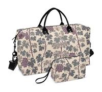 Overnight Travel Duffel Bag William Morris Grape Viola Pernottamento Carry On Tote e Bagaglio con Cinghia Regolabile per Trekking Pieghevole bolso para