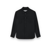 Overshirt in lana stretch, Donna, ABISSO, Taglia: L
