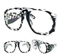 , Oversize Classico Vintage Retrò Stile Lenti Trasparenti Occhiali Grande Spesso