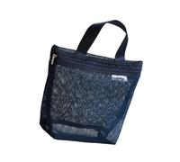 Oversize Clear Toiletry Planner Travel Cosmetic Bag con maniglia di trasporto Impermeabile Polyster Makeup Storage Risposta Chiaro Doccia Carrello, blu navy