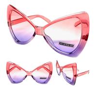 Oversize Esagerato Funky Retrò Occhiali da Sole Enorme Fiocco Forma Rosa & Viola