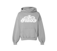 Oversize Felpa con cappuccio da uomo, per il tempo libero, adolescente, ragazzo, con lettere, con stampa, con cappuccio, a maniche lunghe, per sport, fitness, attività all'aria aperta, grigio., L
