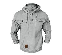 Oversize Felpa con cappuccio da uomo per il tempo libero, adolescenti, comoda felpa con cappuccio con coulisse e tasche, basic tinta unita, per sport, fitness, attività all'aria aperta, giacca per le