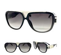 Oversize Rétro Hardcore Hip Hop Rapper Biker Mezzano Sole Occhiali Grande Nera
