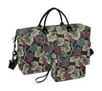 Oversize Travel Duffel Bag Yummy Grapes Pattern Viola Marrone Pernottamento Carry On Tote e Bagagli con Toiletry Bag per Viaggio Pieghevole bolsas grandes para mujer