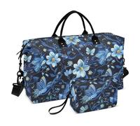 Oversize Viaggio Duffel Bag Surrealismo Fairies Blu Elettrico Pernottamento Carry On Tote e Bagagli con Toiletry Bag per Viaggi di Lavoro Multifunzionale bolsas para