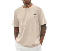 Oversized, maglietta da uomo a maniche corte, scollo rotondo, estivo, alla moda, con motivo a palma, stampa vintage, stampa streetwear, maglietta da uomo, maglietta sportiva palme angels, maglietta