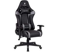 Oversteel - ULTIMET Sedia da gaming professionale in similpelle, braccioli 2D, regolabile in altezza, schienale reclinabile a 180°, pistone a gas classe 3, fino a 120Kg, colore Grigio