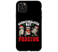 Overstimulated But Festive - Divertente procione Natale Natale Custodia per iPhone 11 Pro Max