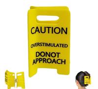 Overstimulated Caution Sign Hair Claw Clip, Funny Do Not Approach Yellow Hair Claws for Thick Hair, Strong Grip Novelty Accessories, Gag Gift for Women (1PC)