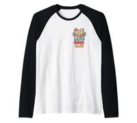 Overstimulated Moms Club - Divertente tasca floreale retrò introversa Maglia con Maniche Raglan