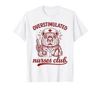Overstimulated Nurses Club Divertente Capybara Night Shift Maglietta