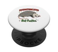 Overstimulated Possum Christmas Lights Funny Holiday Humor PopSockets PopGrip Adesivo