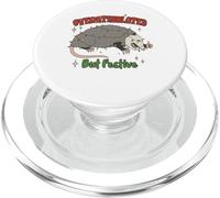 Overstimulated Possum Christmas Lights Funny Holiday Humor PopSockets PopGrip per MagSafe