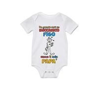 Overthetee Body Neonato Festa del Papà - Body Neonato Divertenti - Da grande Sarò un Meccanico Figo come il mio Papà - Idea Regalo Festa del Papà - Body Papà - Idea Regalo Papà