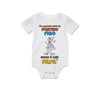 Overthetee Body Neonato Festa del Papà - Body Neonato Divertenti - Da grande Sarò un Postino Figo come il mio Papà - Idea Regalo Festa del Papà - Body Papà - Idea Regalo Papà