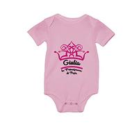 Overthetee Body Neonato Festa del Papà - Giulia - La principessa di papà - Love - Idea Regalo