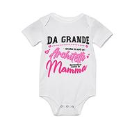 Overthetee Body Neonato Mamma - Architetto - Da Grande anche io sarò un'Architetto Fantastica come la Mamma - Body Bimba - Festa della Mamma - Idea Regalo