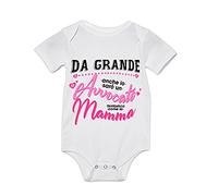 Overthetee Body Neonato Mamma - Avvocato - Da Grande anche io sarò un'avvocato Fantastica come la Mamma - Body Bimba - Festa della Mamma - Idea Regalo