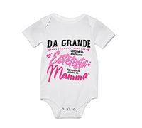 Overthetee Body Neonato Mamma - Estetista - Da Grande anche io sarò una Estetista Fantastica come la Mamma - Body Bimba - Festa della Mamma - Idea Regalo