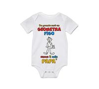 Overthetee Body Neonato per Uso Quotidiano Diurno Body Neonato Divertenti Da grande Sarò un Muratore Figo come mio Padre - Festa del Papà