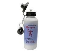Overthetee Borraccia in Alluminio Padel Non ho Bisogno di Terapia, ho solo bisogno di giocare a Padel Borraccia500 ml Gadget Idee Regalo Idea Regalo Divertente