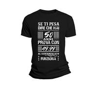 Overthetee Maglietta Compleanno Cinquanta Se Ti pesa Dire Che Hai Cinquanta Prova con 49,99 al supermercato Funziona