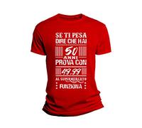 Overthetee Maglietta Compleanno Cinquanta Se Ti pesa Dire Che Hai Cinquanta Prova con 49,99 al supermercato Funziona