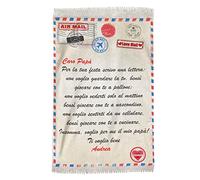 Overthetee Plaid con Dedica Papà Personalizzato Quando ripenso a tutte le volte Ti Voglio Bene [ NOME ] Dediche Coperta Padre Regalo