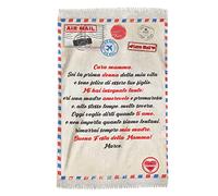 Overthetee Plaid Mamma Personalizzabile Cara sei la donna della mia vita [ NOME ] Madre Figlio Regalo originale