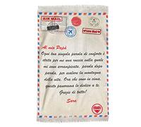 Overthetee Plaid Papà Personalizzato - Ogni tua singola parola di Conforto [ SCRIVI NOME ] - Coperta in Pile - Idea Regalo