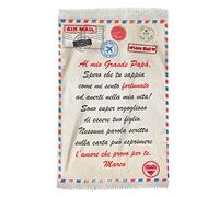 Overthetee Plaid per Padre Dedica Personalizzabile Al mio grande Papà da [ SCRIVI NOME ] Figlio Frasi Dediche Idea Regalo Papa'