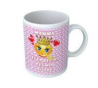 Overthetee Tazza in Ceramica Mamma Mamma sei la regina del mio cuore Mamma ti voglio bene Tazza Simpatica Mamma Idea Regalo Tazza Idea Regalo Mamma
